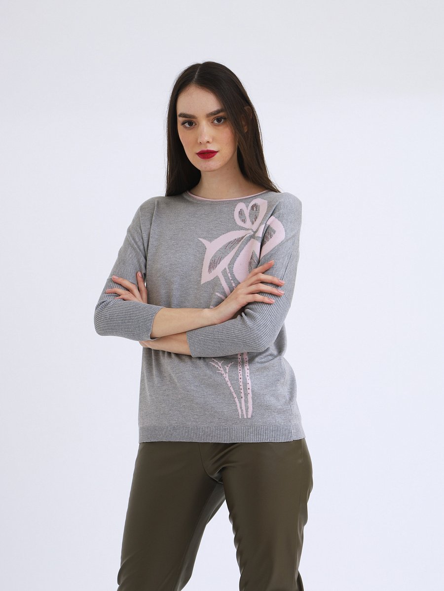 

Джемпер женский Glenfield D21GC131D-35Q серый S, D21GC131D-35Q