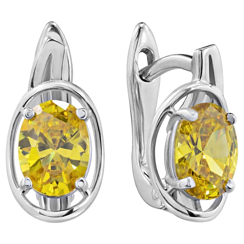 

Серьги из серебра с кристаллом ювелирным LAZURIT-ONLINE 8316AG, 8316AG