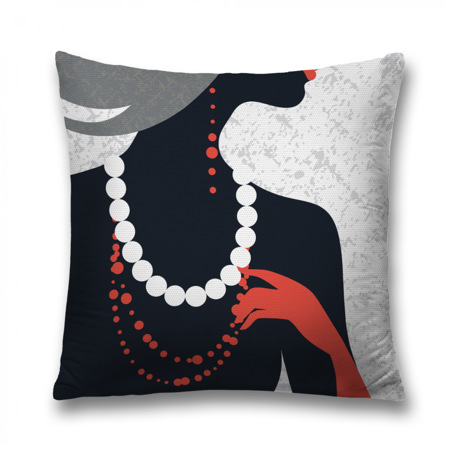 

Наволочка декоративная JoyArty "Большие бусы" на молнии, 45x45 см, Черный, Большие бусы