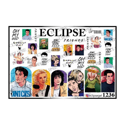 

Набор, Eclipse, Слайдер-дизайн для ногтей №1236, 2 шт., Разноцветный