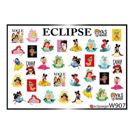 

Набор, Eclipse, Слайдер-дизайн для ногтей W №907, 2 шт., Разноцветный
