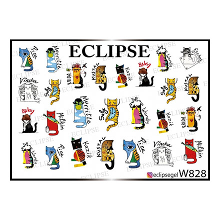 

Набор, Eclipse, Слайдер-дизайн для ногтей W №828, 2 шт., Разноцветный