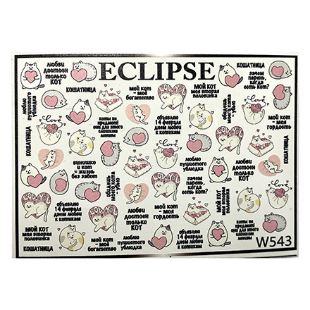 

Набор, Eclipse, Слайдер-дизайн для ногтей W №543, 2 шт., Разноцветный