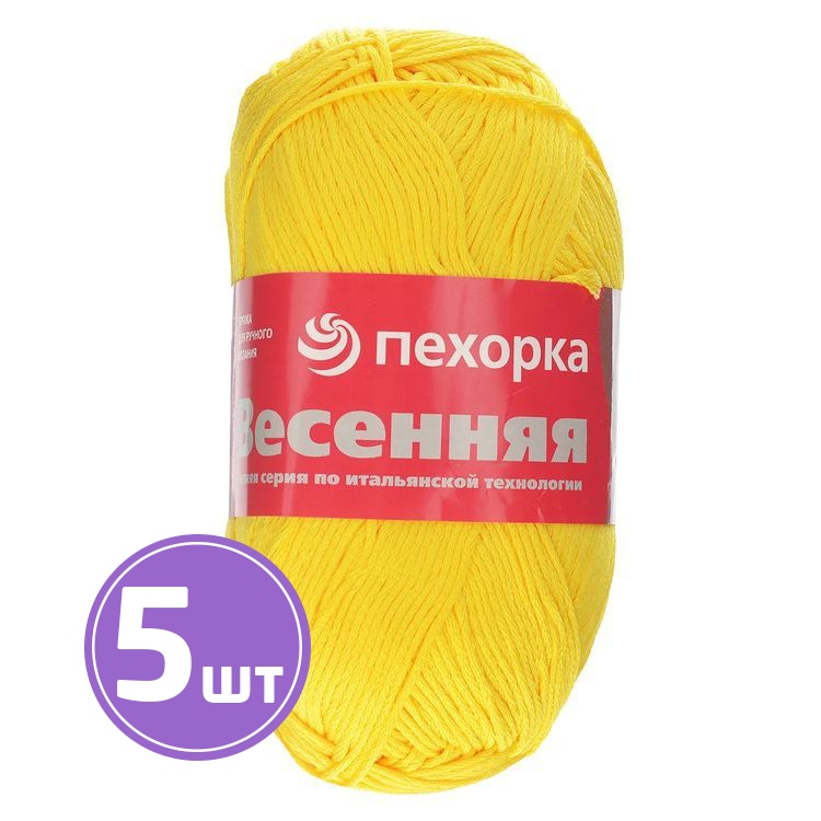 

Пряжа Пехорка Весенняя 12 желтый 5 шт. по 100 г