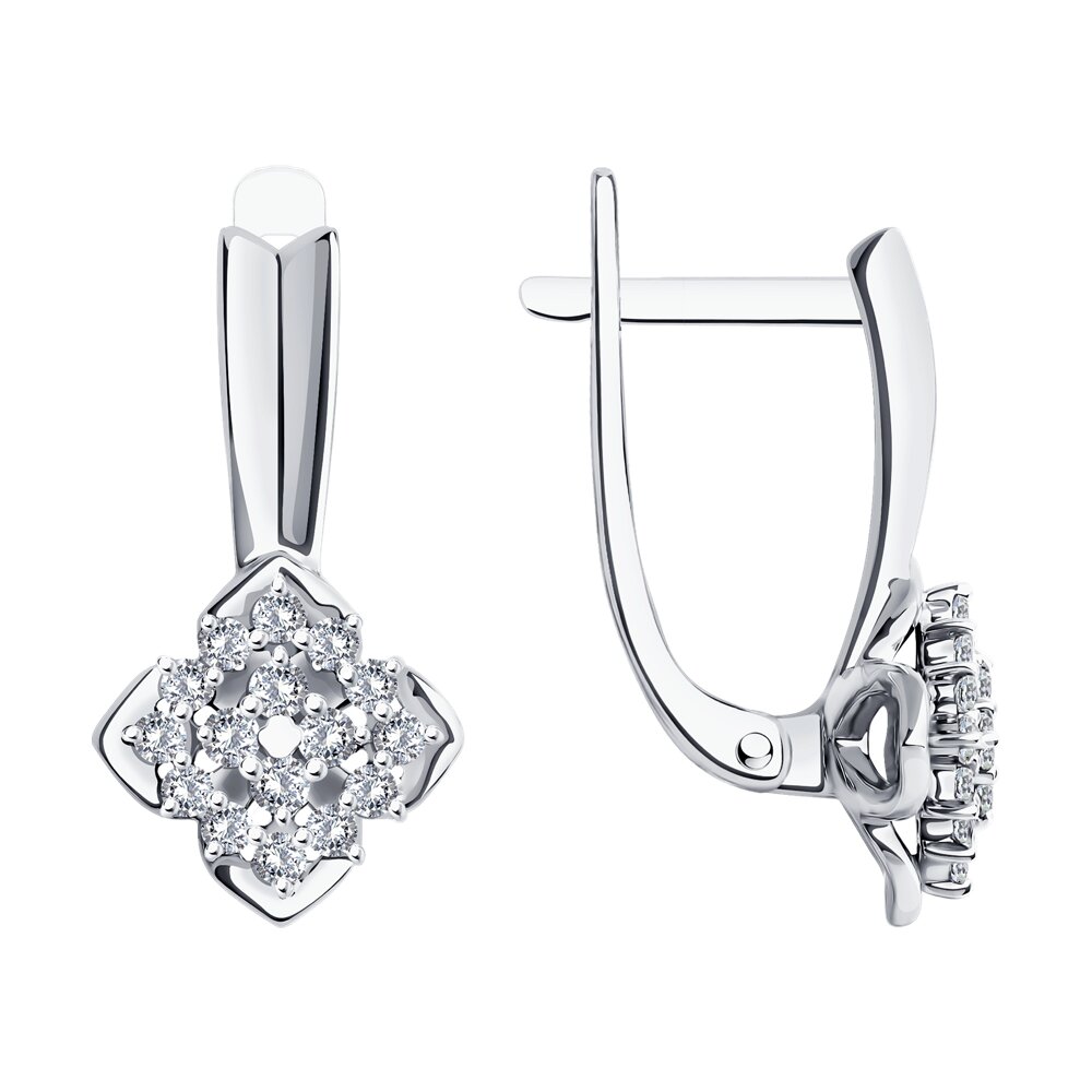 

Серьги из белого золота SOKOLOV Diamonds 1022167-3, бриллиант, 1022167-3