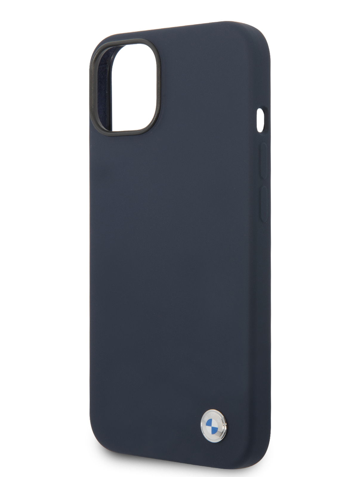 Чехол BMW для iPhone 14 Signature Liquid silicone Metal logo Hard Navy