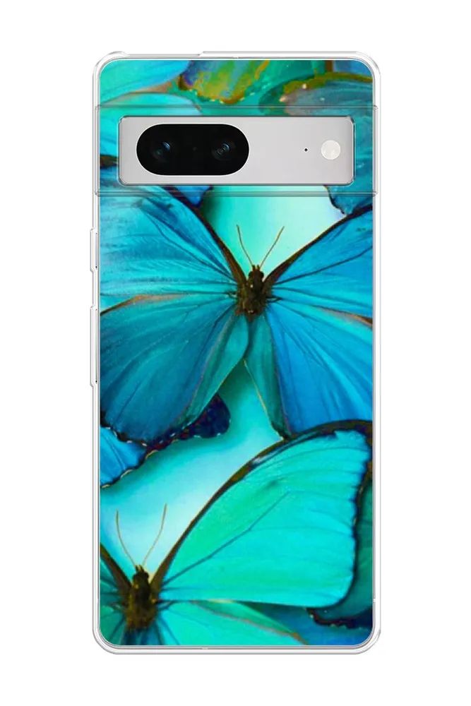 

Чехол Awog на Google Pixel 7 "Неоновые бабочки", Разноцветный