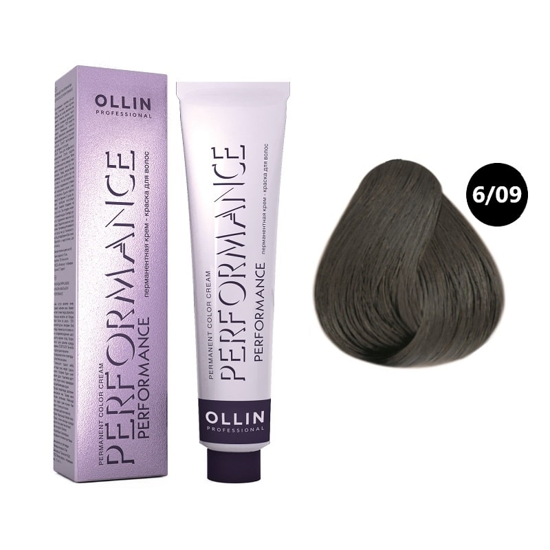 Краска для волос Ollin Professional 6/09 темно-русый прозрачно-зеленый, 60 мл краска тинта 0 99 анти красный зеленый