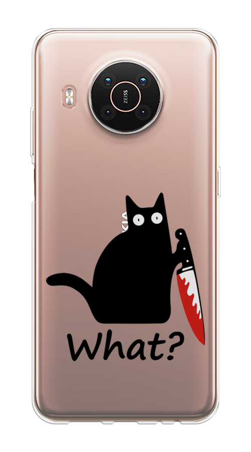 

Чехол на Nokia X20"Котик с ножом", Черный;красный, 124250-6