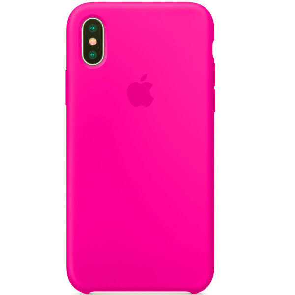 

Чехол для iPhone XR Silicone закрытый низ фуксия, Розовый