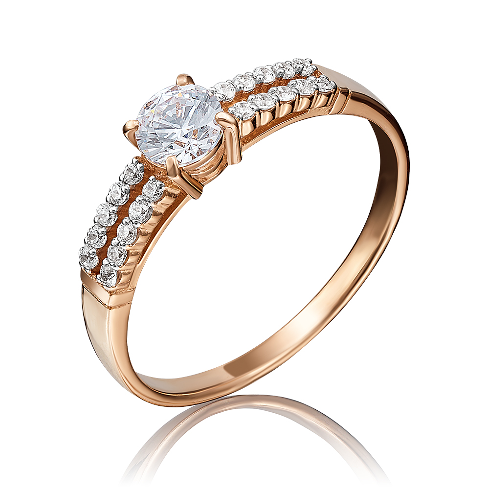 

Кольцо из золота р.  PLATINA jewelry 01-1149-00-501-1110-38, фианит, 01-1149-00-501-1110-38