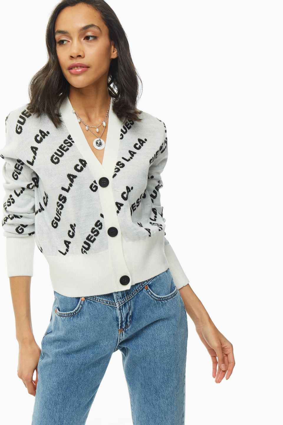 

Кардиган женский Guess W01R80-Z2M80 белый XS, W01R80-Z2M80