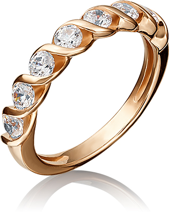 

Кольцо из золота р. 19,5 PLATINA jewelry 01-4654-00-501-1110-38, фианит, 01-4654-00-501-1110-38