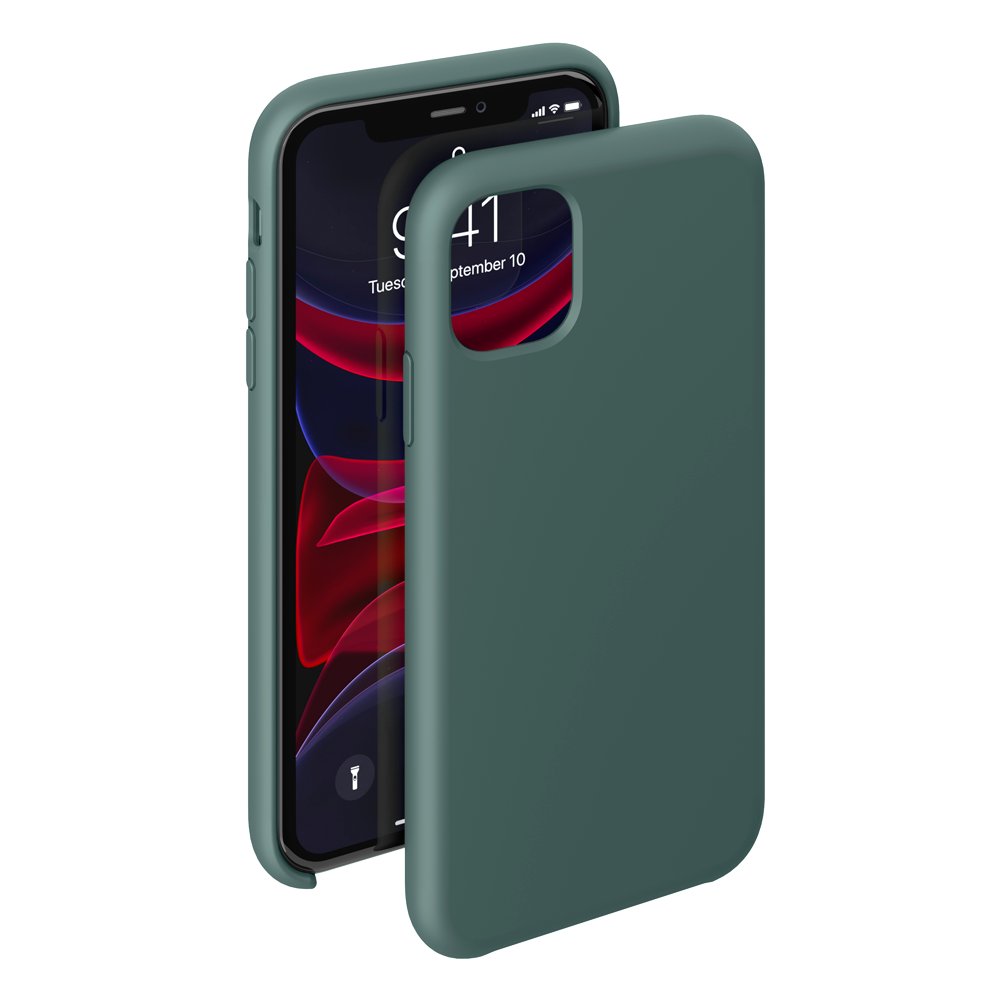 фото Чехол deppa liquid silicone для iphone 11 pro max dark green