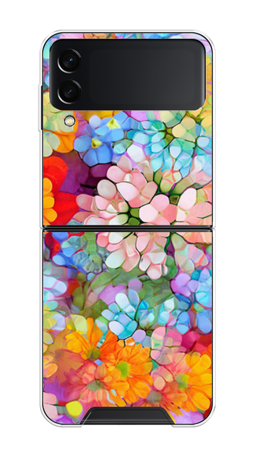 

Чехол на Samsung Galaxy Z Flip 3 "Цветы витраж", Оранжевый;розовый;голубой, 2103750-3