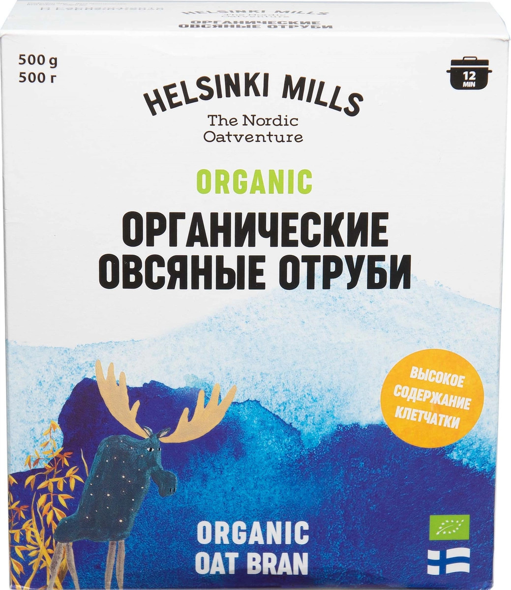 фото Отруби helsinki mills овсяные органические 500г