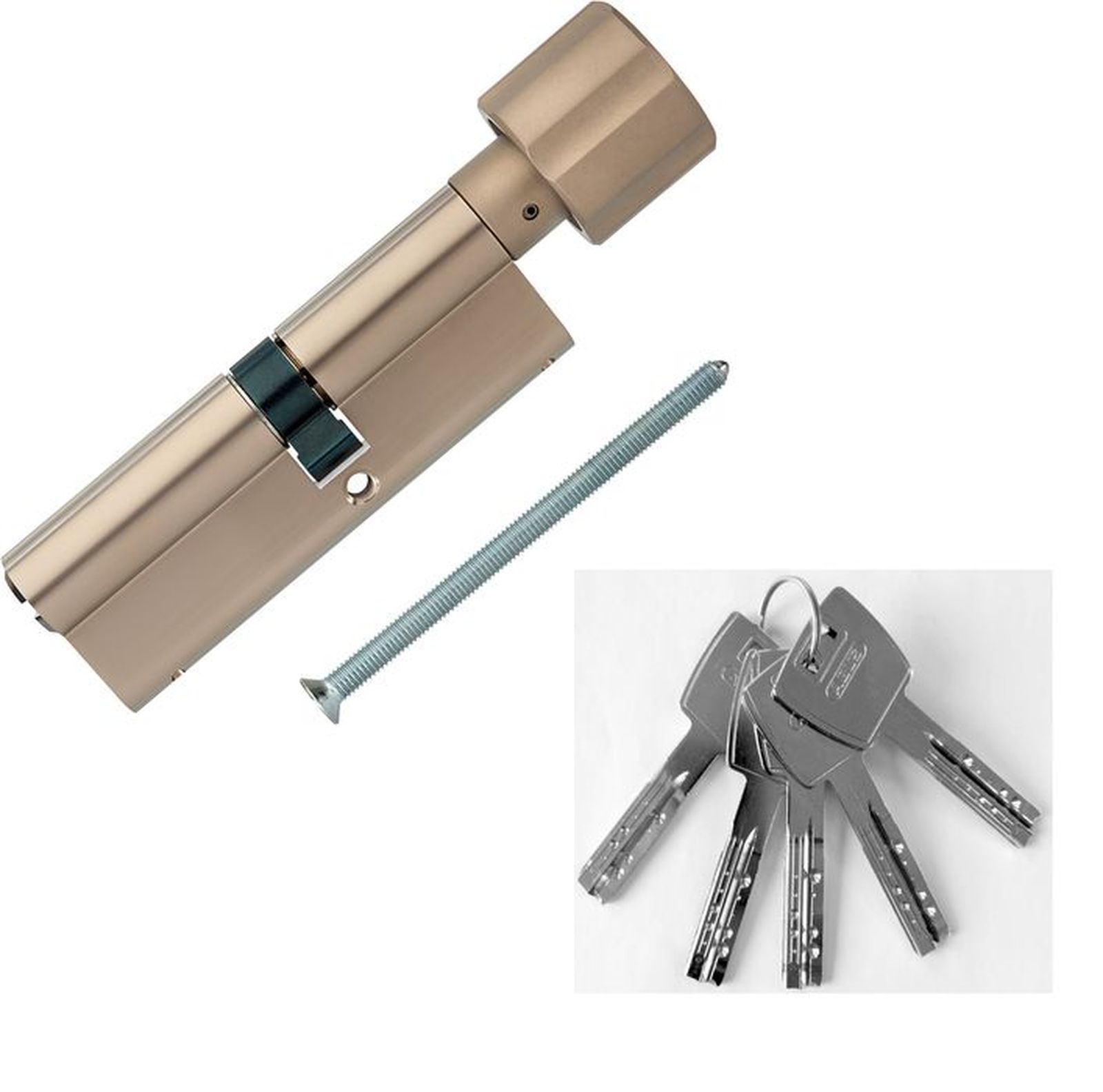фото Европрофильный цилиндр abus x12r430 ключ/вертушка 40-35 (75 мм) ni (5 key)