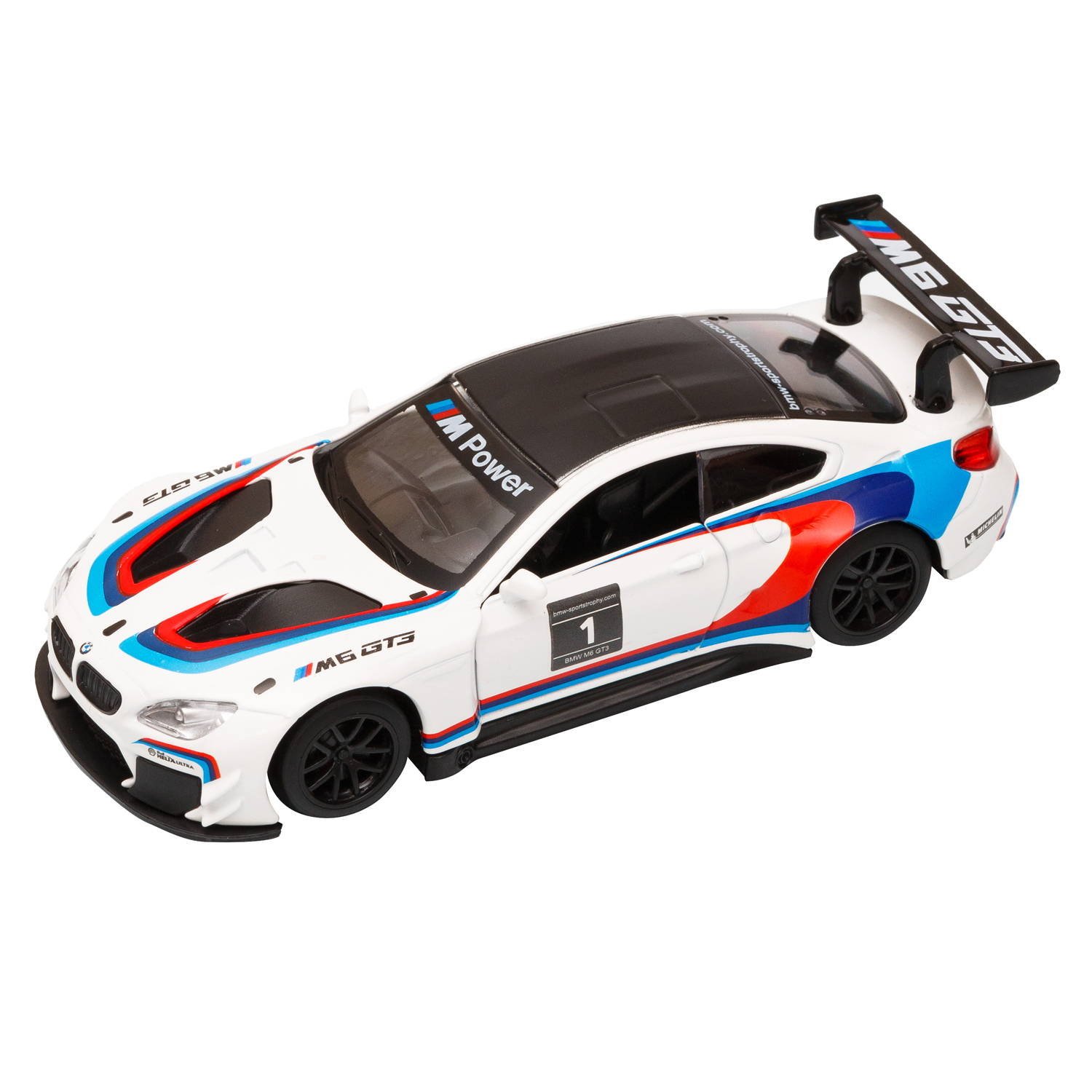 фото Машинка металлическая тм "автопанорама" 1: 43 bmw m6,инерция, открываются двери jb1251213
