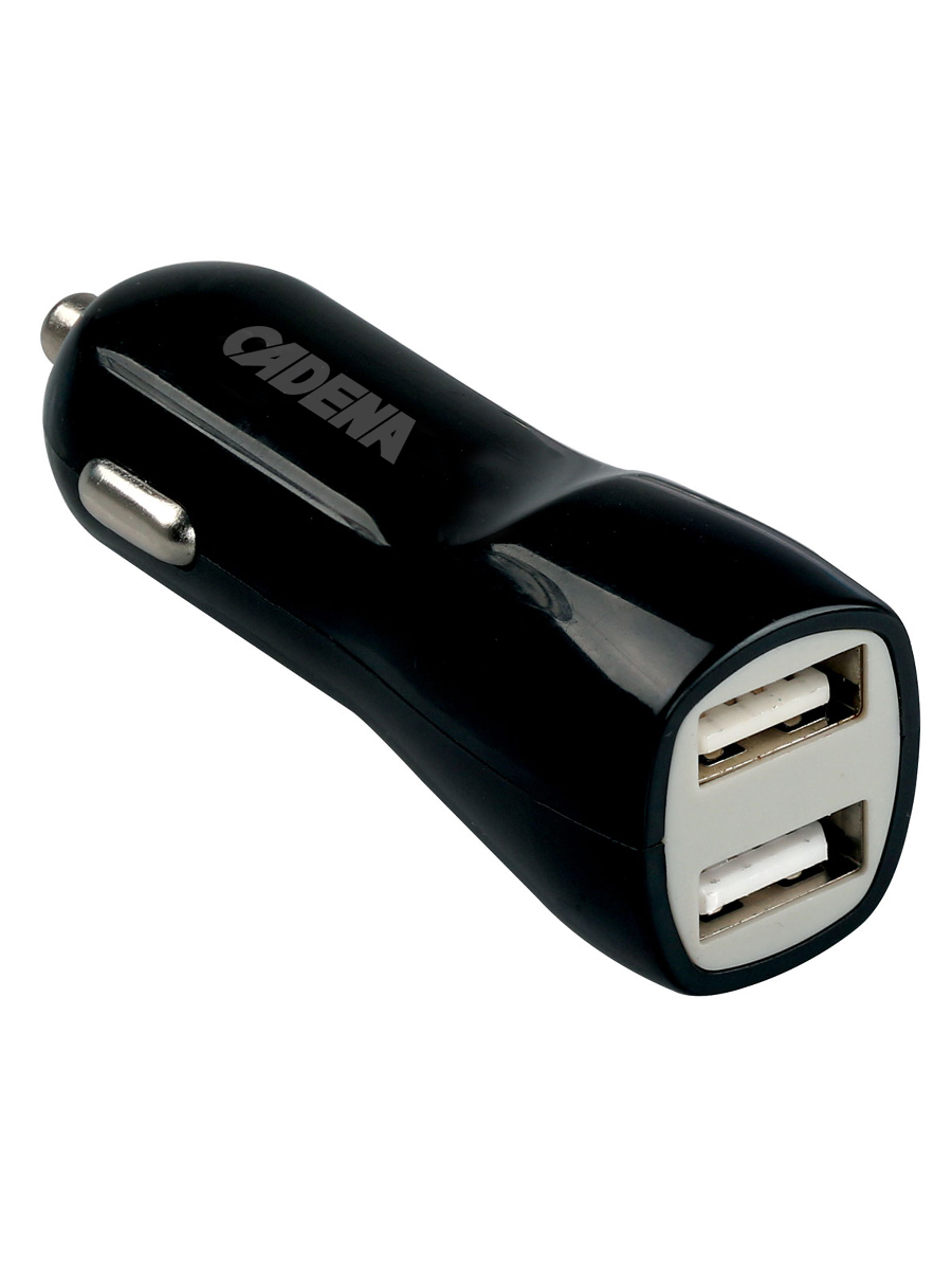 

Автомобильное зарядное устройство CADENA 2хUSB, 2100мА, SL03