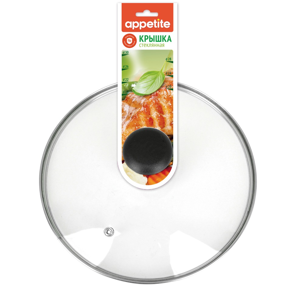 

Крышка универсальная Appetite ZHI22GPR 22 см, Прозрачный