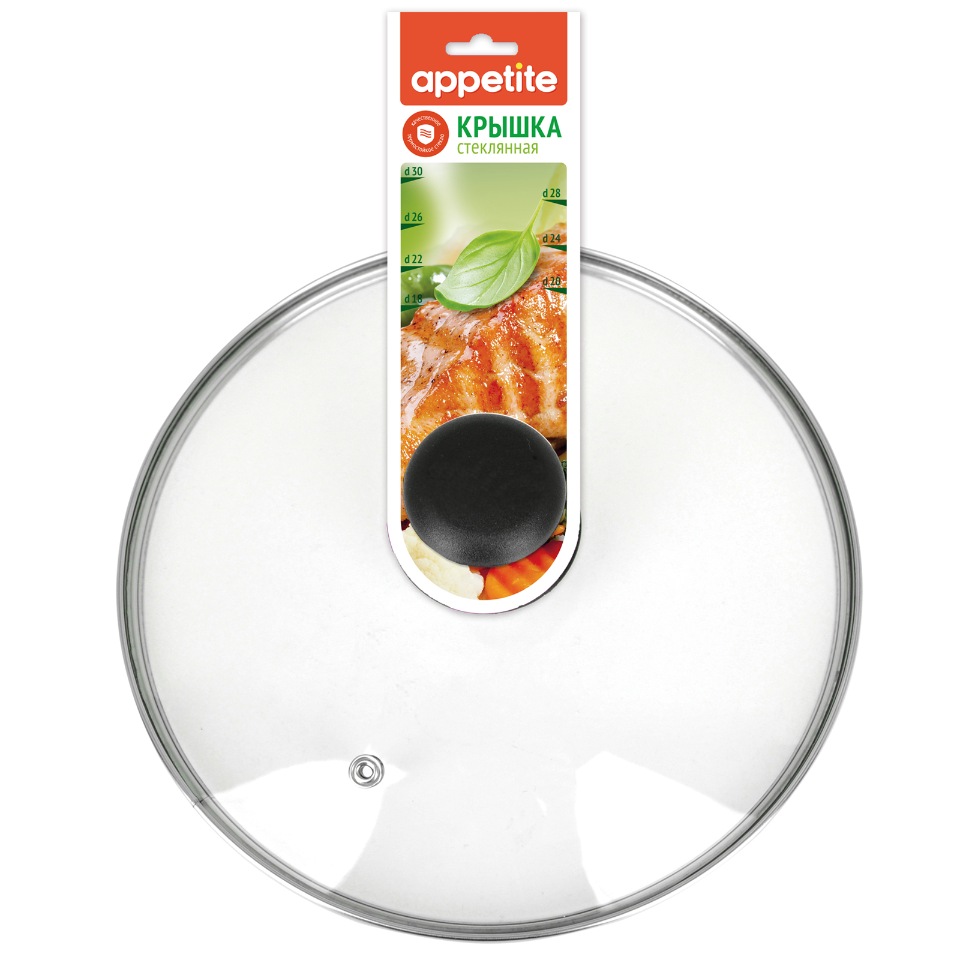 

Крышка универсальная Appetite ZHI24GPR 24 см, Прозрачный