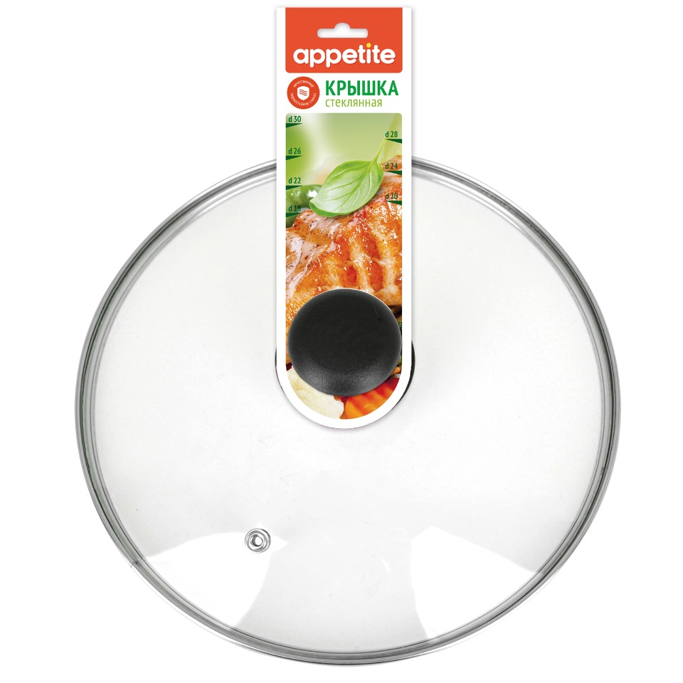 

Крышка универсальная Appetite ZHI26GPR 26 см, Прозрачный
