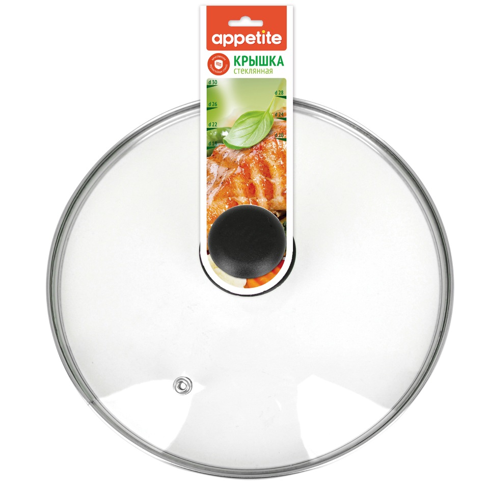 

Крышка универсальная Appetite ZHI28GPR 28 см, Прозрачный