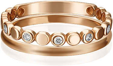

Кольцо из красного золота р.  PLATINA jewelry 13-0001-00-401-1110-48, фианит, 13-0001-00-401-1110-48