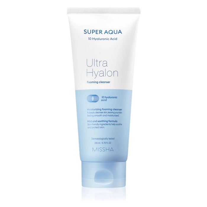 Пенка для умывания MISSHA Super Aqua Ultra Hyalon Foaming Cleanser 200 мл