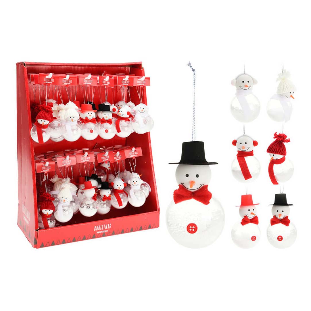 Елочная игрушка Koopman Снеговик 5 х 5 х 9 см