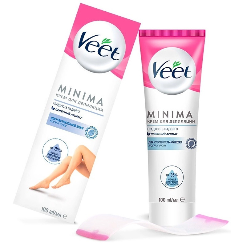 фото Крем для депиляции для чувствительной кожи veet minima 100 мл
