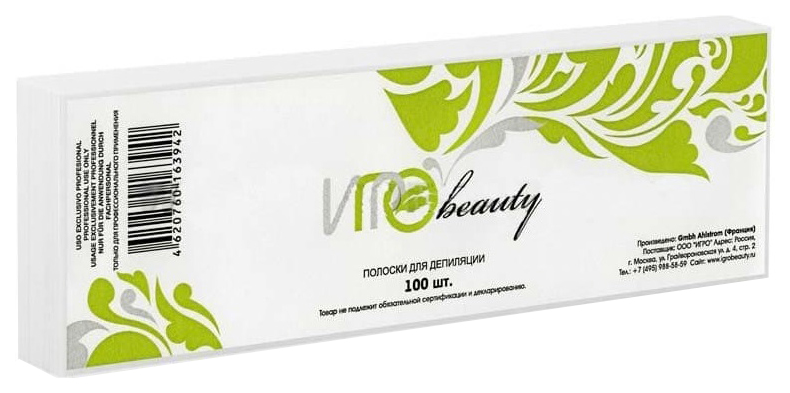 Полоски Igrobeauty Hair removal strips 100 шт apoterm увлажняющее молочко для тела лаванда против несовершенств кожи acne removal lavender 150