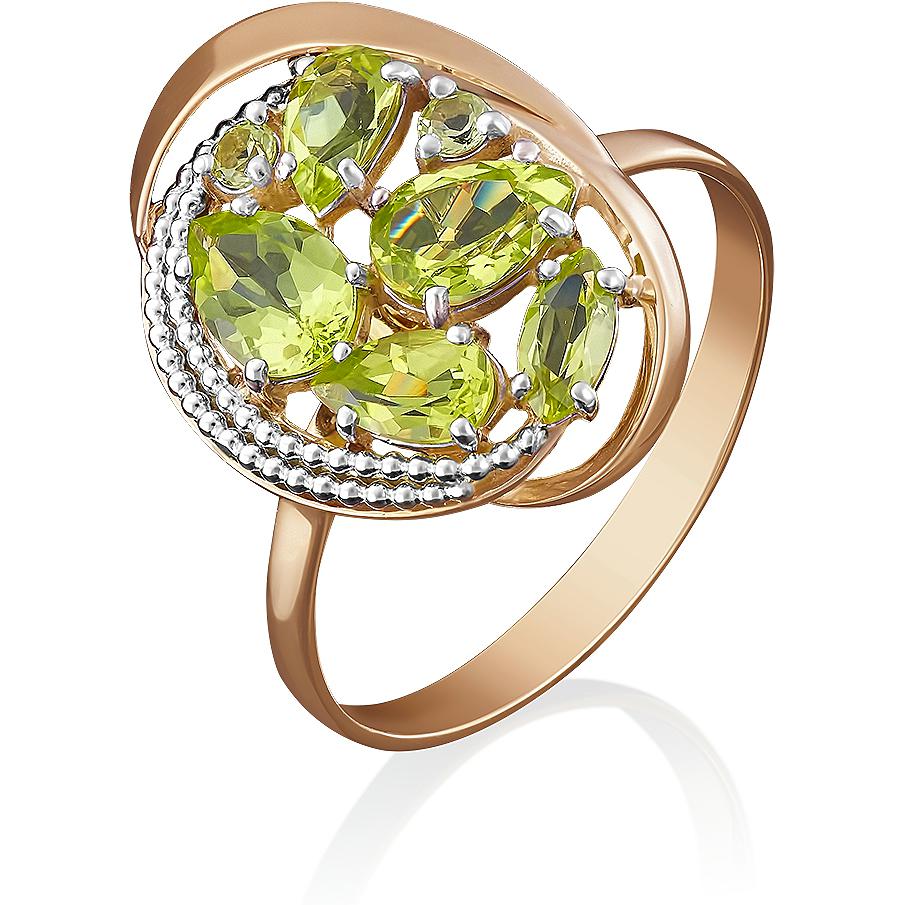 

Кольцо из красного золота с хризолитом р. 19.5 PLATINA jewelry 01-5043-00-205-1110-46, 01-5043-00-205-1110-46