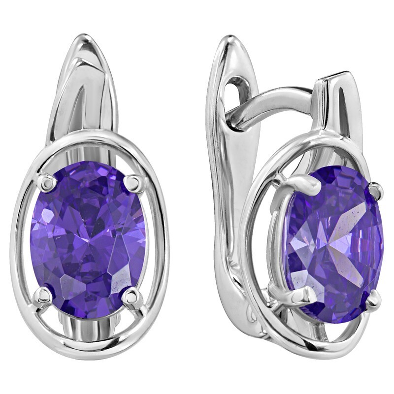 

Серьги из серебра с кристаллом ювелирным LAZURIT-ONLINE 8318AG, 8318AG