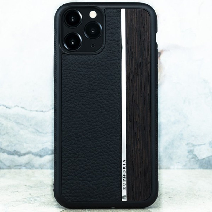 фото Чехол iphone 14 pro - euphoria leather metal wood - euphoria hm premium