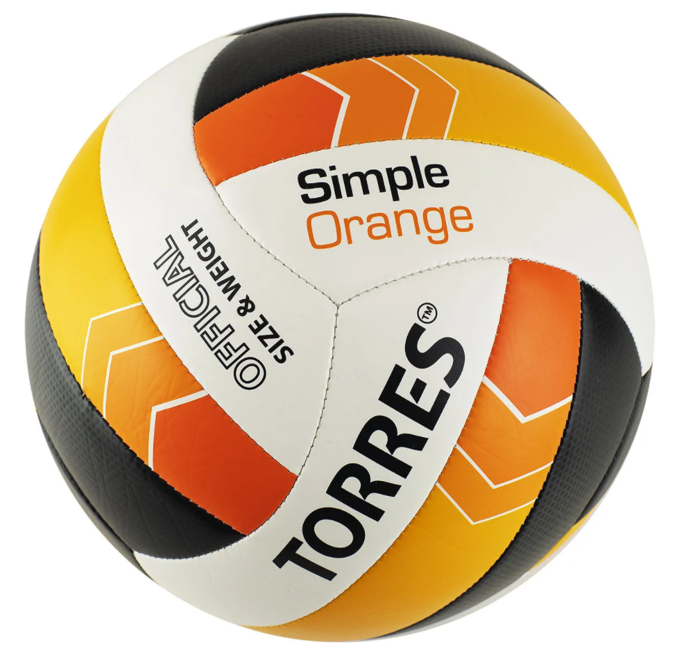 Мяч волейбольный Torres Simple Orange V32125 р.5