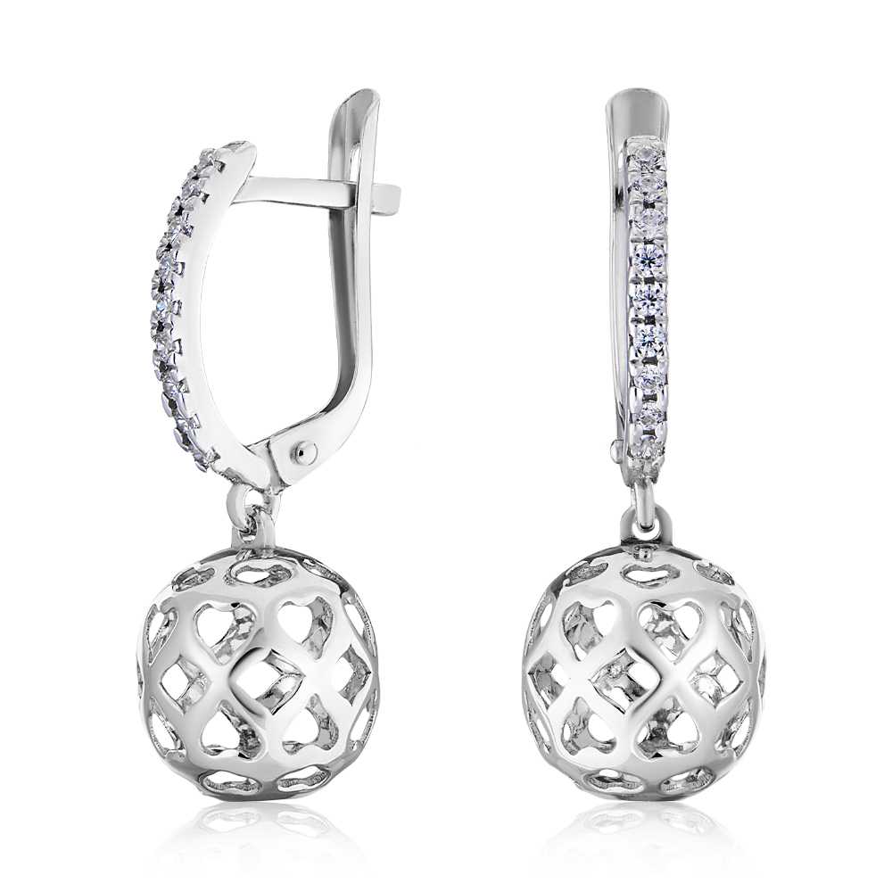 

Серьги из серебра с фианитами ЮВЕЛИР КАРАТ 2129083/9