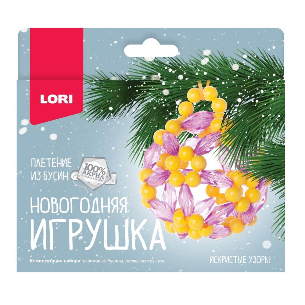 

Плетение из бусин Lori Новогодняя игрушка, Искристые узоры