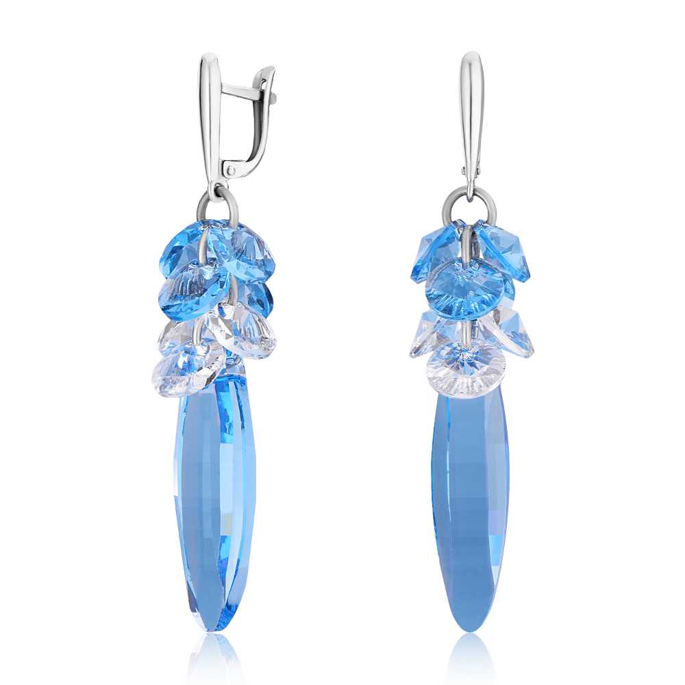 

Серьги из серебра с кристаллами Swarovski ЮВЕЛИР КАРАТ 2126949/92