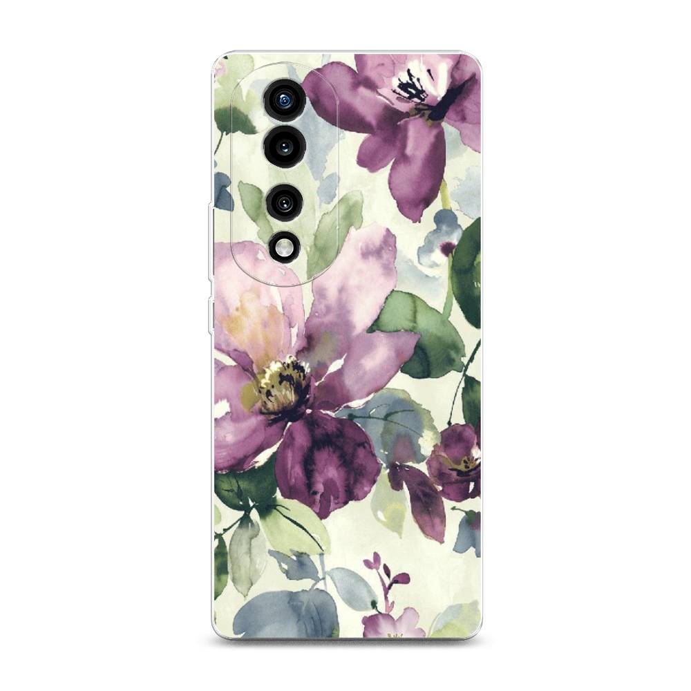 

Силиконовый чехол "Сиреневые цветы-акварель" на Honor 70 Pro, 6108350-10