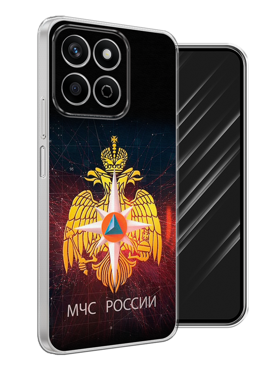 

Чехол Awog на Honor X7c "МЧС России", Черный;желтый;красный, 6125250-1