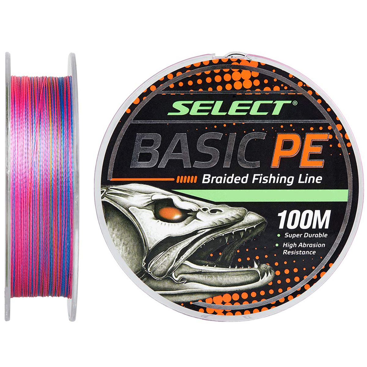 Шнур Select Basic PE 4x 100m мультиколор 0.08mm 8LB 4kg