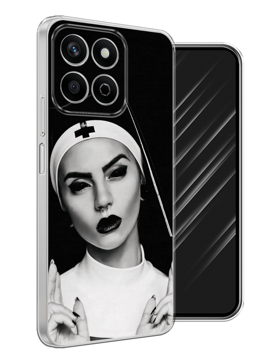 

Чехол Awog на Honor X7c "Черная монашка", Серый;черный, 6125250-1
