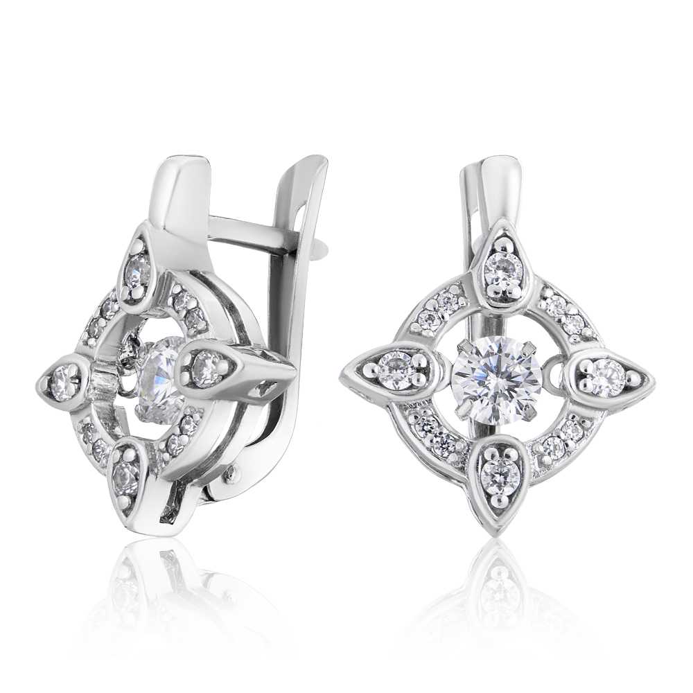 

Серьги из серебра ЮВЕЛИР КАРАТ , фианит