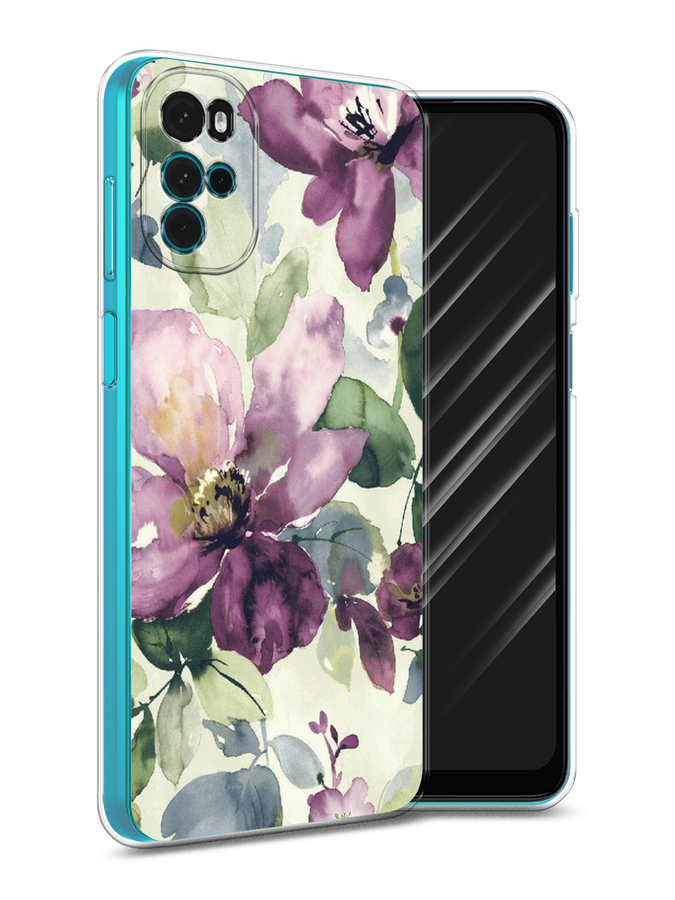 

Чехол Awog на Motorola Moto G22 "Сиреневые цветы-акварель", Разноцветный, 243150-10