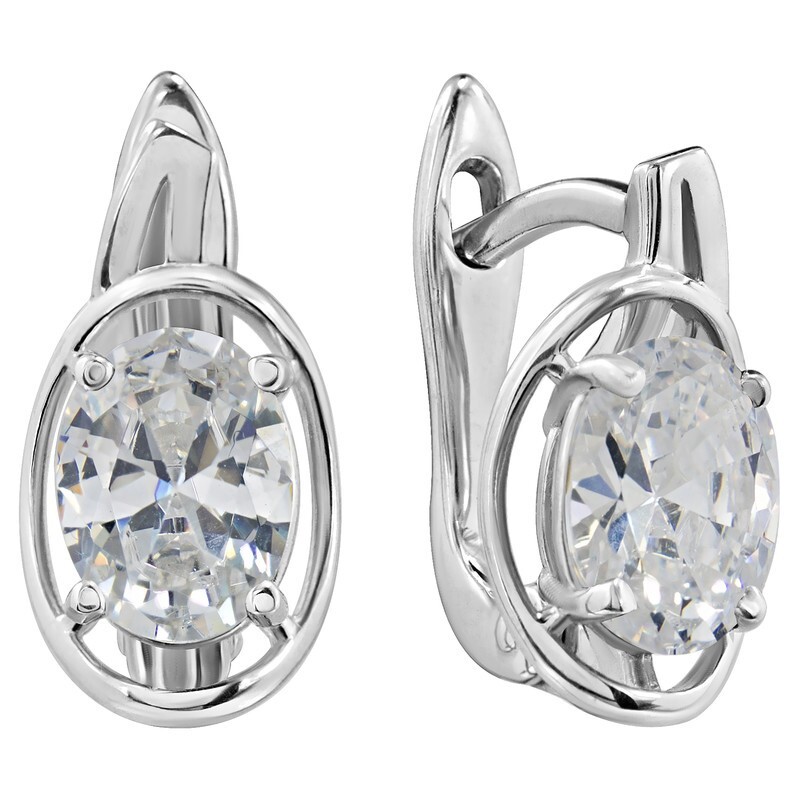 

Серьги из серебра с кристаллом ювелирным LAZURIT-ONLINE 8319PD, 8319PD