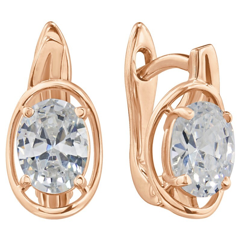 

Серьги из серебра с кристаллом ювелирным LAZURIT-ONLINE 8319RG, 8319RG