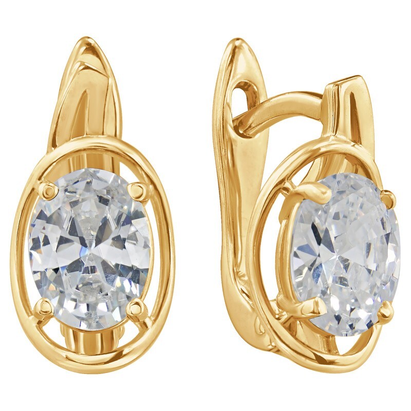 

Серьги из серебра с кристаллом ювелирным LAZURIT-ONLINE 8319YG, 8319YG