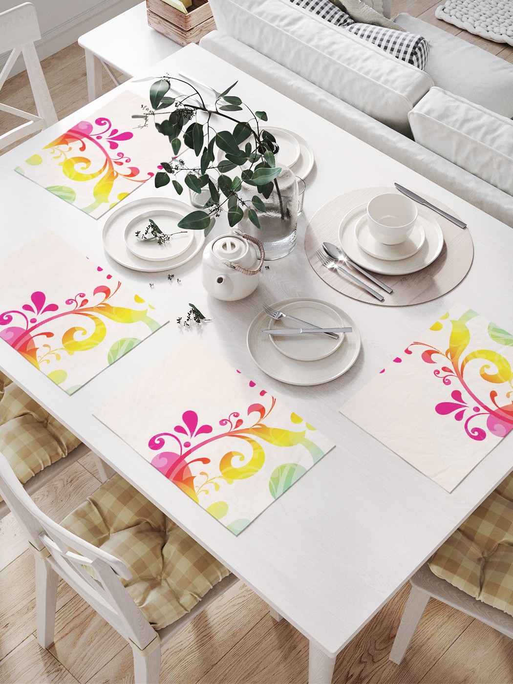 

Комплект салфеток JoyArty "Градиентный узор" для сервировки стола (32х46 см, 4 шт.), Градиентный узор