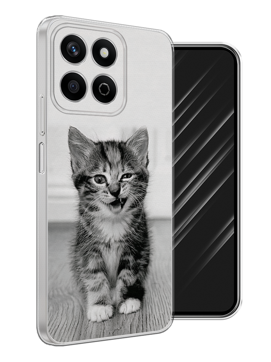 

Чехол Awog на Honor X7c "Подмигивающий котенок", Черный;серый, 6125250-1